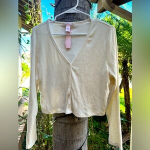 New with tags Victoria Secrets, soft, cropped, ribbed cardigan!